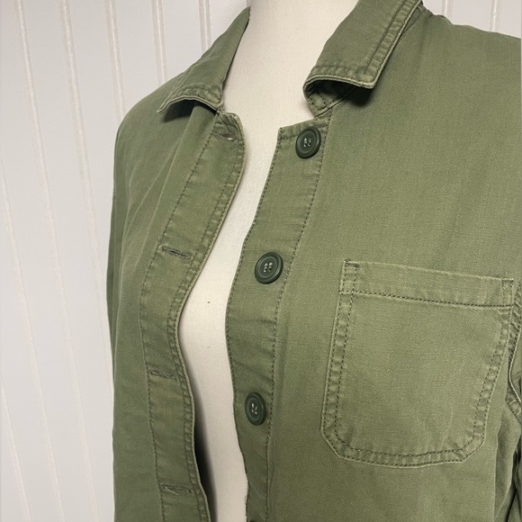 Hippie Laundry Boho Olive Embroidered Pocket Jacket Womens Large - Picture 4 of 10